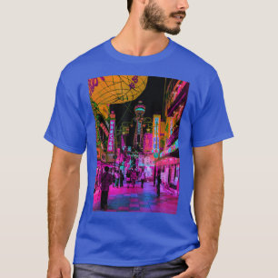 Camiseta Calles De Tokio, Escena Nocturna De Japón Con Luce