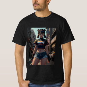 Camiseta Calles de Tokio retro anime