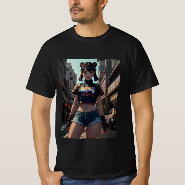 Camiseta Calles de Tokio retro anime (Anverso)