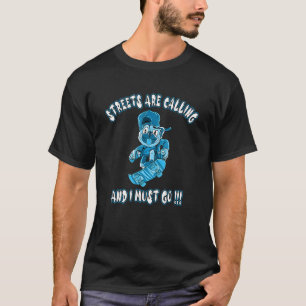 Camiseta Calles Llaman Skateboard Skater Hombres