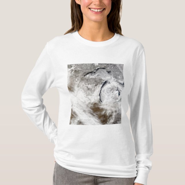 Camiseta Calles nubladas sobre el lago Superior y el lago M (Anverso)