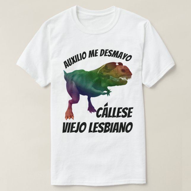 Camiseta Cállese Viejo Lesbiano (Diseño del anverso)