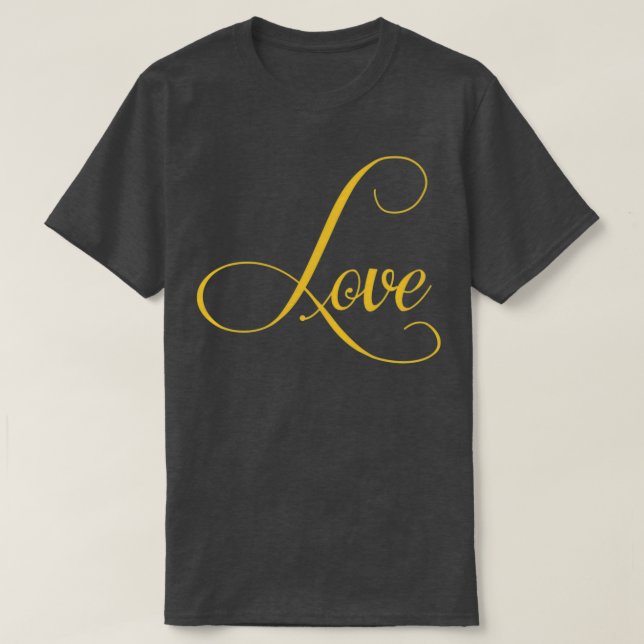 Camiseta Calligrafía de amor 2 (Diseño del anverso)