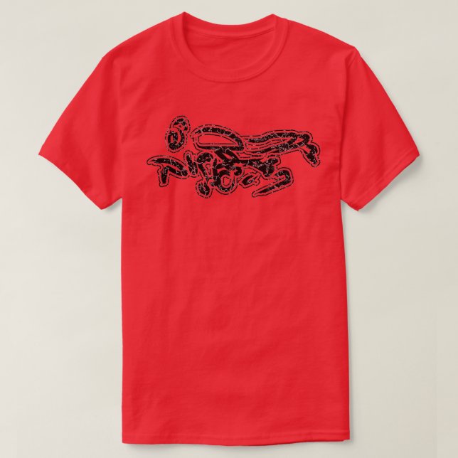 Camiseta Calligrafía de motocicleta Z900RS Vintage BK (Diseño del anverso)