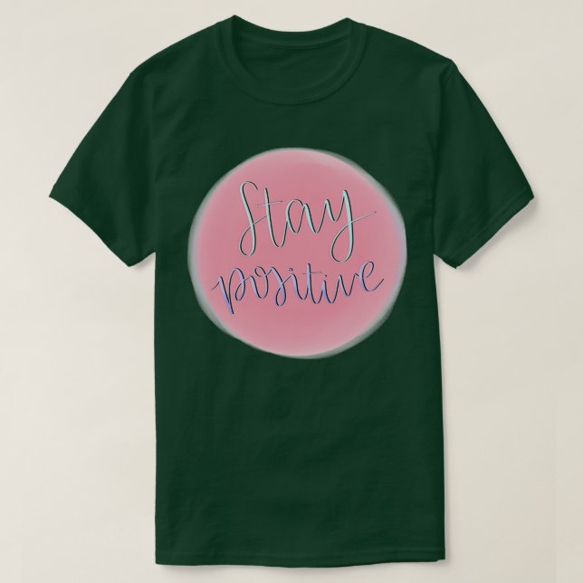 Camiseta Calligrafía de ómbre de alta positividad (Diseño del anverso)