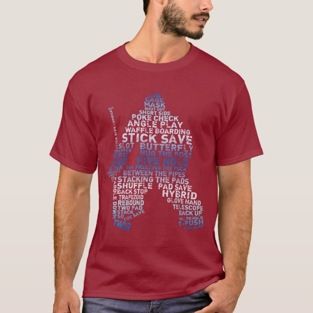 Camiseta Calligram de hockey Goalie (Anverso)
