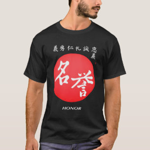 Camiseta Calligrap de honor japonés cepillado a mano en cód