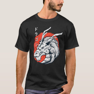 Camiseta Calligrap japonés de dragon kanji asiático japonés
