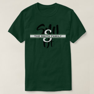 Camiseta Calligraphy Family Reunion Monogram Dark Green