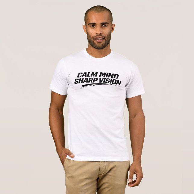 Camiseta CALM MIND SHARP VISION Minimal Streetwear Mindset (Anverso completo)