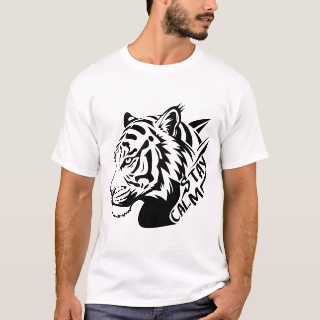 Camiseta Calm Tiger Stare (Anverso)