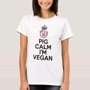 Camiseta Calma del cerdo soy vegano