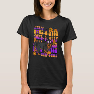 Camiseta Calma feliz entre la flor tibetana de perro mastif