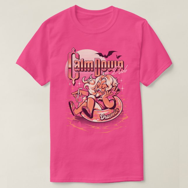 Camiseta Calma hacia abajo (Diseño del anverso)