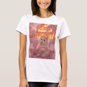 Camiseta Calmar a la princesa gato durante el caos total   