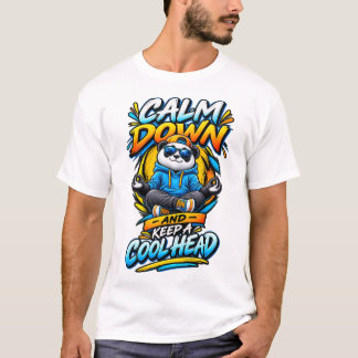 Camiseta Cálmate y Mantén la Calma Panda