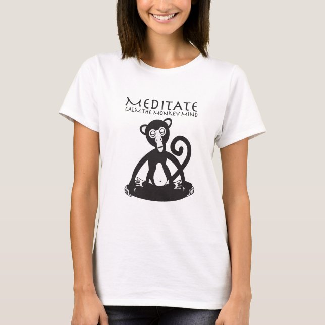 Camiseta Calme su mente del mono (Anverso)
