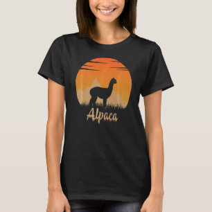 Camiseta Calor De Los Animales De La Alpaca En La Naturalez