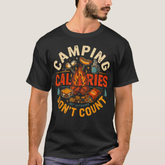 Camiseta Calorías de Camping No Cuentan Naturaleza Camping