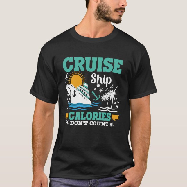 Camiseta Calorías de cruceros no cuentan alimentos minimali (Anverso)