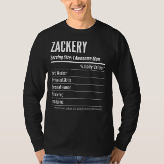 Camiseta Calorías de etiquetas de nutrición de tamaño de za