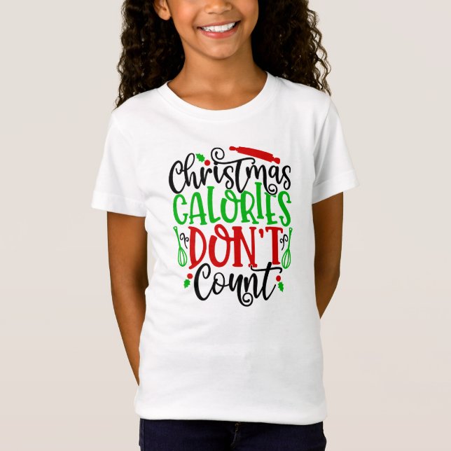 Camiseta Calorías de navidades no cuentan 56558 (Anverso)