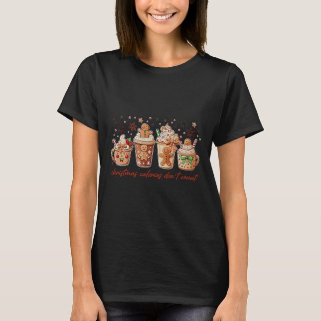 Camiseta Calorías de navidades no cuentan Gingerbread Coque (Anverso)
