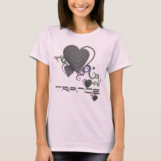 Camiseta calumnia corazones. trance. (Anverso)