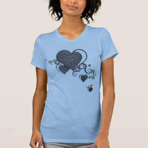 Camiseta calumnia corazones. trance.