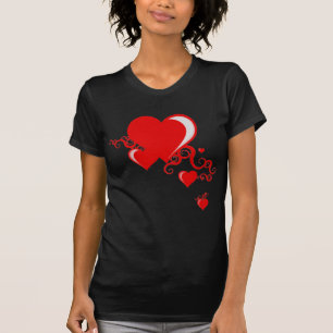 Camiseta calumniar corazones.