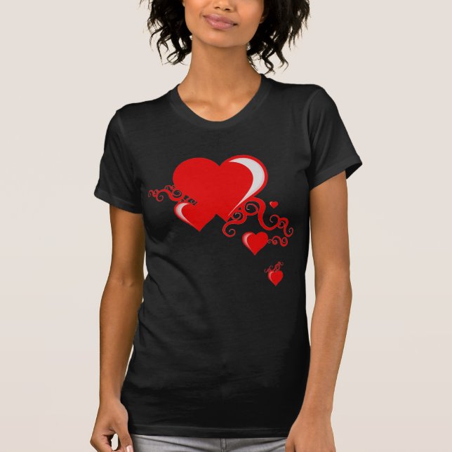 Camiseta calumniar corazones. (Anverso)
