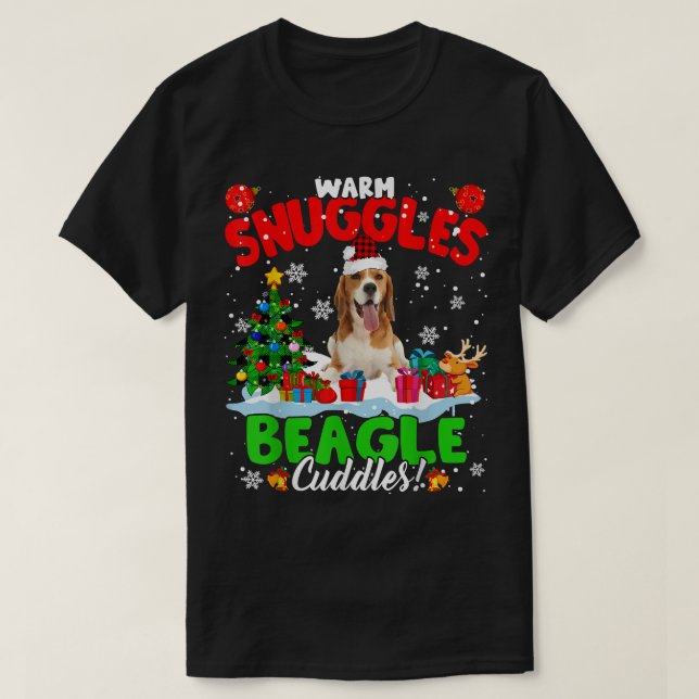 Camiseta Calurosas Huevas Beagle Cudelas Xmas Árbol Plantad (Diseño del anverso)