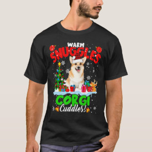 Camiseta Calurosas Huevas Corgi Cudelas Xmas Árbol Tapado S