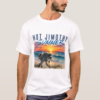 Camiseta Caluroso verano divertido Jimothy Mapache Playa Vi