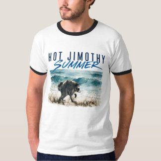 Camiseta Caluroso verano divertido Jimothy Mapache Playa Vi