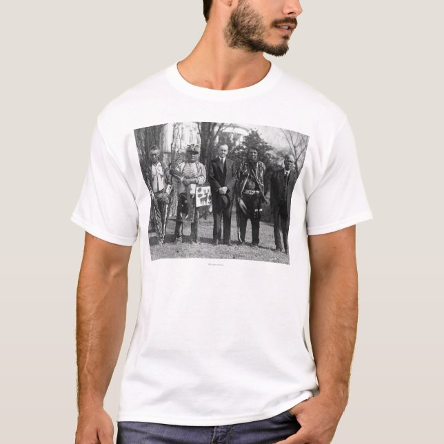 Camiseta Calvin Coolidge con la fotografía de los indios de (Anverso)