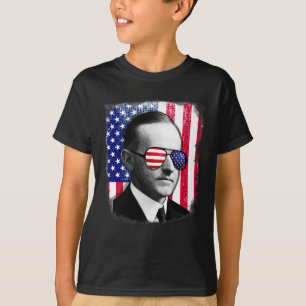 Camiseta Calvin Coolidge Us Flag 4 De Julio