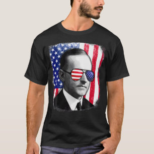 Camiseta Calvin Coolidge Us Flag Tshirt 4 De La Bandera