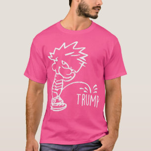 Camiseta Calvin Peeing Sobre Trump - Trump Haters