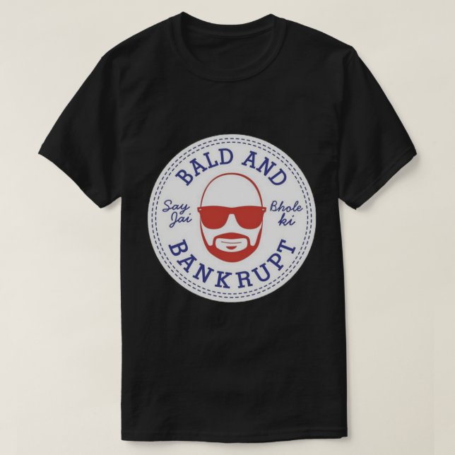 Camiseta calvo y en bancarrota (Diseño del anverso)