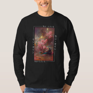 Camiseta Calzada japonesa cerezo en flor de madera Art A