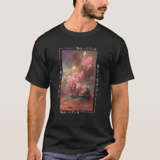 Camiseta Calzada japonesa cerezo en flor de madera Art A