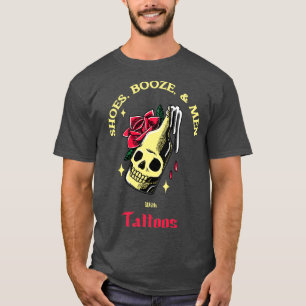 Camiseta Calzado Booze Y Hombres Con Tatuajes