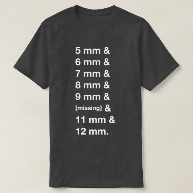 Camiseta Calzado de 10 mm perdido (Diseño del anverso)