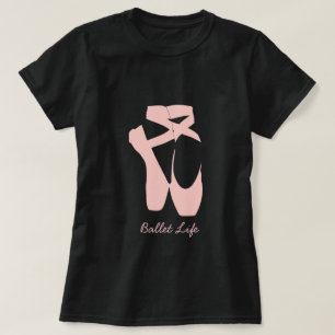 Camiseta Calzado de punta de ballet rosa