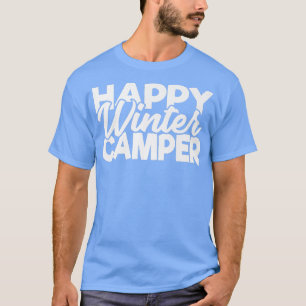 Camiseta Cam invernal feliz para camping de nieve en invier