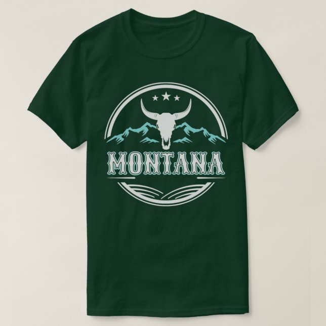 Camiseta Cam silvestre Montana Cattle Steer Mountain (Diseño del anverso)