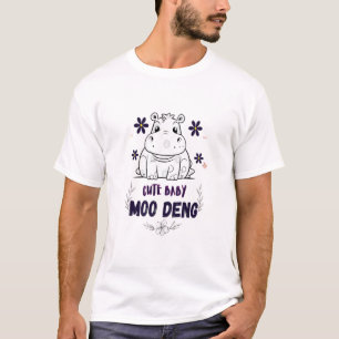 Camiseta Cama de Moo Deng para bebé