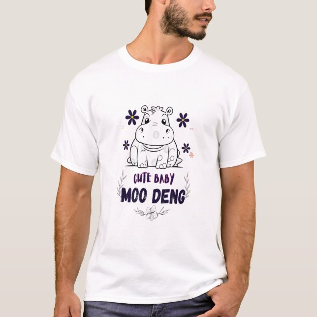 Camiseta Cama de Moo Deng para bebé (Anverso)