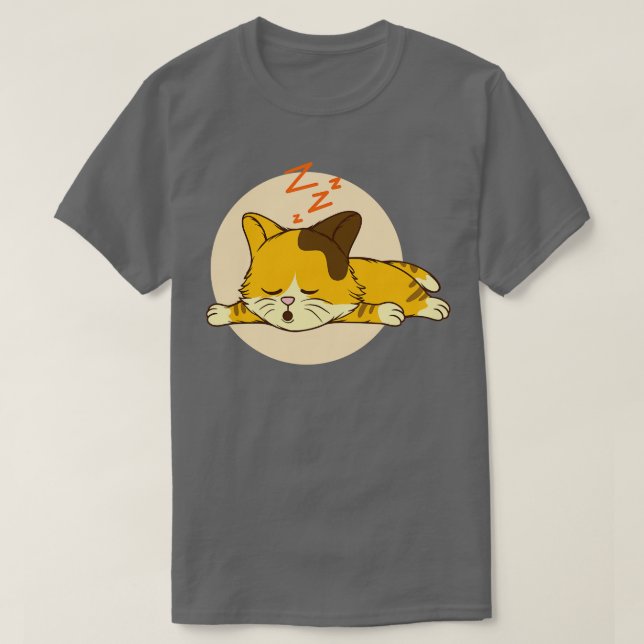Camiseta Cama para dormir de gatos suave y acogedor (Diseño del anverso)